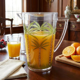 Clear And Green Acrylic Convex Curve Shape Stemless Pitcher