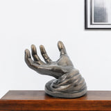 5" Black Cast Iron Hand Tabletop Sculpture