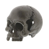 5" Dark Gray Cast Iron Decorative Skull Tabletop Sculpture