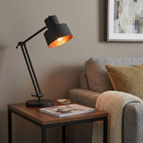 33" Black Metal Adjustable Desk Table Lamp