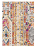 2' X 3' Yellow and Ivory Southwestern Distressed Area Rug