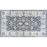 2' X 4' Gray Oriental Washable Area Rug With UV Protection