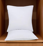 Set of Two Microfiber Down Alternative Medium Hypoallergenic European Size Bed Pillows