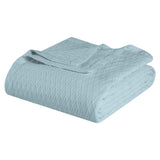 King Aqua Cotton Geometric Blanket