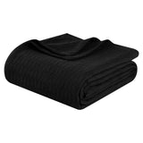 King Black Cotton Geometric Blanket