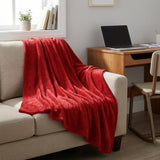 50" X 60" Red Fleece Plush Throw Blanket