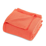 Queen Coral Cotton Waffle Weave Blanket