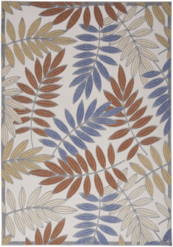 6' X 9' Blue Indoor Outdoor Area Rug
