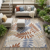 4' X 6' Blue Indoor Outdoor Area Rug