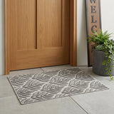 3' X 4' Charcoal Floral Indoor Outdoor Area Rug