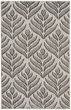 3' X 4' Charcoal Floral Indoor Outdoor Area Rug
