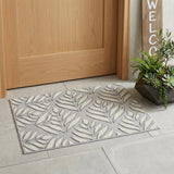 3' X 4' Gray Floral Indoor Outdoor Area Rug
