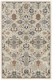 5' X 7' Green and Ivory Floral Power Loom Area Rug