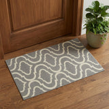 2' X 4' Gray Moroccan Power Loom Area Rug