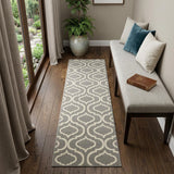 7' Gray Moroccan Power Loom Runner Rug
