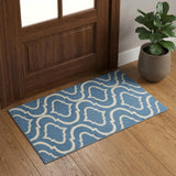 2' X 4' Gray Moroccan Power Loom Area Rug