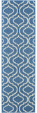 7' Gray Moroccan Power Loom Runner Rug