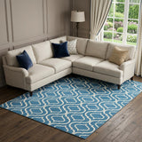 6' X 9' Gray Moroccan Power Loom Area Rug