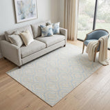 5' X 7' Ivory And Gray Moroccan Area Rug
