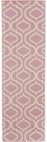 7' Gray Moroccan Power Loom Runner Rug