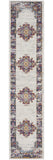 10' Blue And Ivory Oriental Distressed Runner Rug