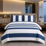 Blue And White Queen Cotton Washable Duvet Set