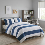 Blue And White Twin Extra Long Cotton Washable Duvet Set