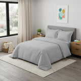 Light Gray King Cotton Blend 1000 Thread Count Washable Duvet Cover Set