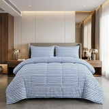 Gray Queen Cotton Blend Washable Duvet Cover Set