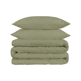 Sage Queen Cotton Blend 1200 Thread Count Washable Duvet Cover Set
