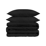 Black Queen Cotton Blend 1500 Thread Count Washable Duvet Cover Set