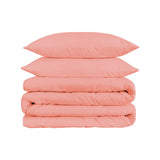Dusty Rose King Cotton Washable Duvet Cover Set