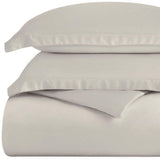 Light Gray Twin Cotton Washable Duvet Cover Set