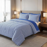 Navy Blue Queen Modal Washable Duvet Cover Set