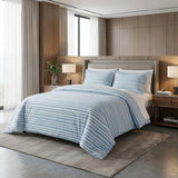 Light Blue King Modal Washable Duvet Cover Set With Two Shams