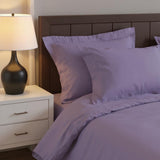 Lavender King Cotton Washable Duvet Cover Set With Two Shams