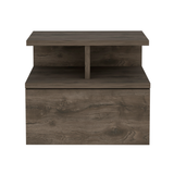 12" Brown Wood One Drawer Nightstand