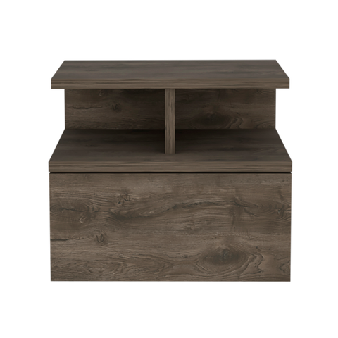 12" Brown Wood One Drawer Nightstand