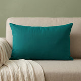 12" X 18" Green Cotton Throw Pillow