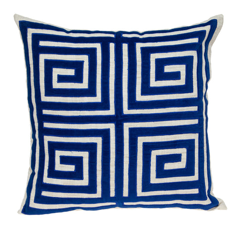 3' X 5' Ivory And Blue Chevron Area Rug