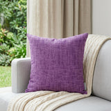 18" Purple Weave Cotton Throw Pillow