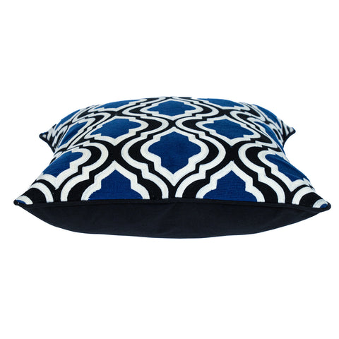 8' X 10' Teal Blue Geometric Washable Indoor Outdoor Area Rug