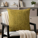 18" Green Weave Cotton Throw Pillow