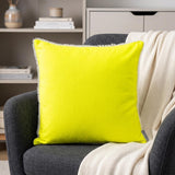 16" Yellow Cotton Throw Pillow