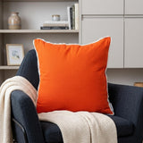 20" Orange Cotton Throw Pillow