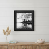 Lakeside Pines Black Framed Print Wall Art