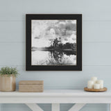 Lakeside Pines Black Framed Print Wall Art