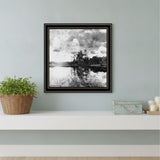 Lakeside Pines Black Framed Print Wall Art