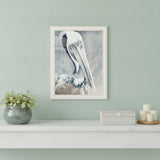 PELICAN White Framed Print Wall Art
