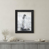 Lighthouse Black Framed Print Wall Art